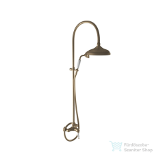 Bugnatese OXFORD zuhanyrendszer 20 cm-es fejzuhannyal,zuhanyszettel,matt bronz 6336CBO csaptelep
