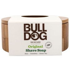 BULLDOG Shave Soap Borotvaszappan bambusz tálban, 100 g borotvahab, borotvaszappan