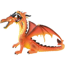 Bullyland Dupla fejű narancssárga sárkány játékfigura - Bullyland játékfigura