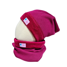  Bundás téli sapka, bordó inv babasapka, sál