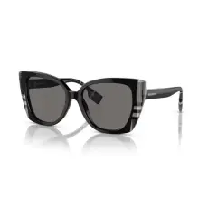 Burberry BE4393 405181 MERYL BLACK/CHECK WHITE BLACK DARK GREY POLARIZED napszemüveg