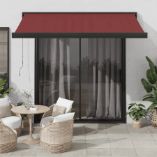  Burgundi vörös kézzel kihúzható napellenző 300 x 250 cm kerti bútor