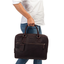 BURKELY ANTIQUE barna előzsebes laptoptartós irattáska 13,3" 800-7981-56 számítógéptáska