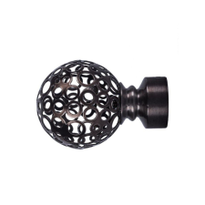 Bursa végzáró 25 mm Ø rúdkarnishoz (8 cm) titán, 2 db/cs karnis, függönyrúd