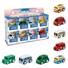  BUSZ LENDKEREKES 8FÉLE 5CM 30X23CM JA6848 1DB autópálya és játékautó