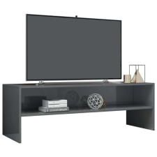 Bútor Market Magasfényű szürke forgácslap tv-szekrény 120 x 40 x 40 cm bútor