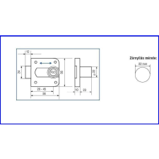  Bútorzár állítható 20-45mm, M-206 zár és alkatrészei