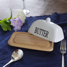 Butter - feliratos kerámia vajtartó papírárú, csomagoló és tárolóeszköz