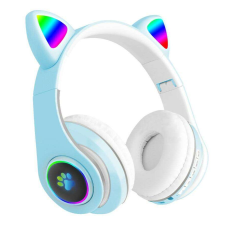 Buxton Cat Vezeték Nélküli Világító Fejhallgató Bluetooth 5.0 kék fülhallgató, fejhallgató