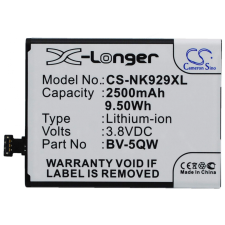  BV-5QW Akkumulátor 2500 mAh mobiltelefon akkumulátor