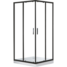 BWO Zuhanykabin szögletes fekete 90 cm x 90 cm x 180 cm kád, zuhanykabin