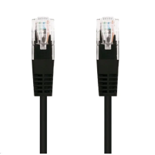 C-Tech patchkábel Cat5e, UTP, fekete, 3m kábel és adapter