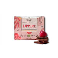 Cacao Crudo Raw Étcsokoládé málnával, BIO, 30 g  *IT-BIO-006 tanúsítvány csokoládé és édesség