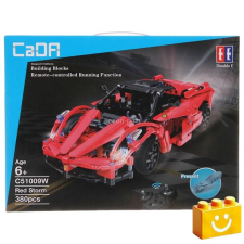 CaDA C51009W - Red Storm piros sportkocsi - 100% technic-kompatibilis építőjáték barkácsolás, építés