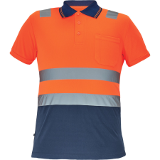  CADIZ HV galléros póló narancs/navy 4XL láthatósági ruházat