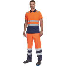  CADIZ HV galléros póló narancs/navy 5XL láthatósági ruházat