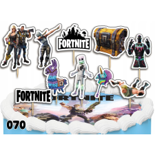 CAKE TOPPERS DECORATION SET - FORTNITE játékok tündérmese 10db. party kellék