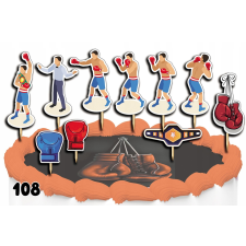 CAKE TOPPERS díszítő készlet - MMA SPORTS BOX 10db. party kellék