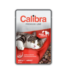  Calibra Cat Premium Adult Chicken &amp; Beef 100g macskaeledel