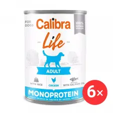 Calibra Dog Life konzerv eledel felnőtt kutyáknak csirkével és rizzsel 6 × 400 g kutyaeledel
