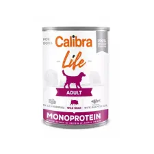 Calibra Dog Life konzerv eledel felnőtt kutyáknak vaddisznóval és áfonyával 400 g kutyaeledel