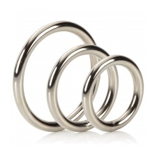 California Exotic Silver Ring fém péniszgyűrű szett 3 db péniszgyűrű