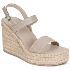 Calvin Klein Jeans Éktalpú szandálok WEDGE ESPAD 70 WEBBING LTH Bézs 39 női szandál