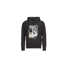Calvin Klein Jeans Pulóverek CONNECTED LAYER LANDSCAPE HOODIE Fekete EU S