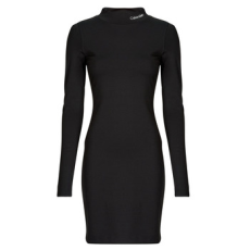 Calvin Klein Jeans Rövid ruhák LOGO ELASTIC MILANODRESS Fekete EU L