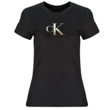 Calvin Klein Jeans Rövid ujjú pólók GRADIENT CK SLIM TEE Fekete EU XL női póló