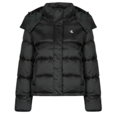 Calvin Klein Jeans Steppelt kabátok SHINY MONOLOGO ND SHORT PUFFER Fekete EU M