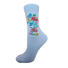 Calzerotto Kalocsai virágmintás zokni fehér színben 35-38