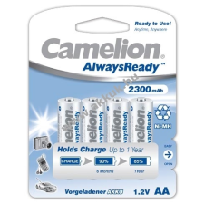 Camelion akku típus HR6 Mignon AA (ceruzaakku típus) AlwaysReady 4db/csom. 2300mAh tölthető elem