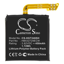 Cameron Sino akku 450 mAh LI-Polymer (belső akku, beépítése szakértelmet igényel, HB532729ECW kompatibilis) Huawei Watch GT 2 46mm mobiltelefon, tablet alkatrész