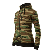  Camo Zipper felső női barna terepszín XS női pulóver, kardigán