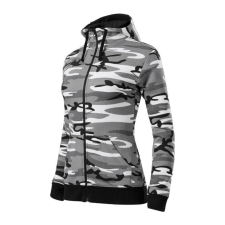  Camo Zipper felső női szürke terepszín 2XL női pulóver, kardigán