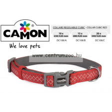  Camon Cubic Red 10Mm 23-32Cm Széles Textil Nyakörv (Dc108/A) nyakörv, póráz, hám kutyáknak