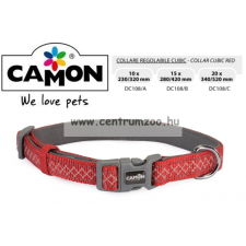 Camon Cubic Red 10Mm 23-32Cm Széles Textil Nyakörv (Dc108/A) nyakörv, póráz, hám kutyáknak