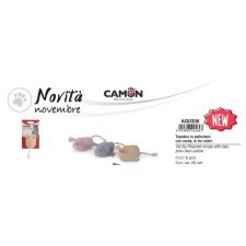 Camon S.p.A. AG0336 Poliészter farkincás kisegérkék 20 cm játék macskáknak