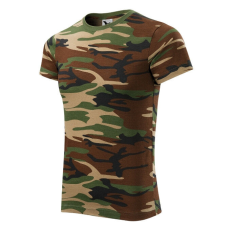  Camouflage póló unisex barna terepszín L