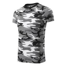 Camouflage póló unisex szürke terepszín 2XL férfi póló
