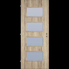 CANDO DEKORFÓLIÁS BELTÉRI AJTÓLAP 90X210CM MERANO ÜVEGEZÉS CSOMÓS TÖLGY JOBB nyílászáró