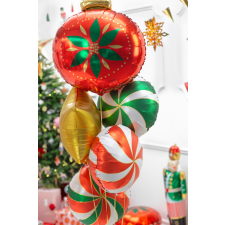  Candy fólia lufi, 35 cm, zöld party kellék