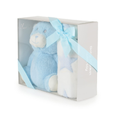 Cangaroo Babatakaró díszdobozban, plüss játékkal - Kék Maci babaágynemű, babapléd