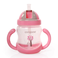  Cangaroo Boo szívószálas pohár 280 ml 6hó+  rózsaszín itatópohár