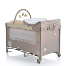 Cangaroo Moni Sleepy multifunkciós Utazóágy, emelőbetéttel, kerekekkel #bézs utazóágy
