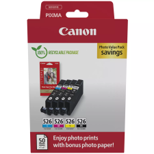 Canon CLI-526 Eredeti Tintapatron Multipack + Fotópapír nyomtatópatron & toner