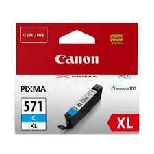 Canon CLI-571C XL tintapatron 1 db Eredeti Nagy (XL) kapacitású Cián (0332C004) nyomtatópatron & toner