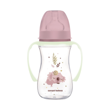 Canpol babies Anti-kólikás cumisüveg világító fogantyúval EasyStart SLEEPY KOALA 240ml pink cumisüveg