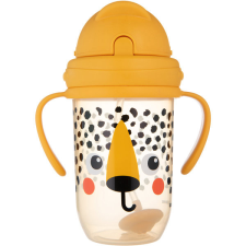 Canpol Babies BabiesBoo Gepard kiömlésmentes pohár szívószállal és súllyal, 270 ml babaétkészlet